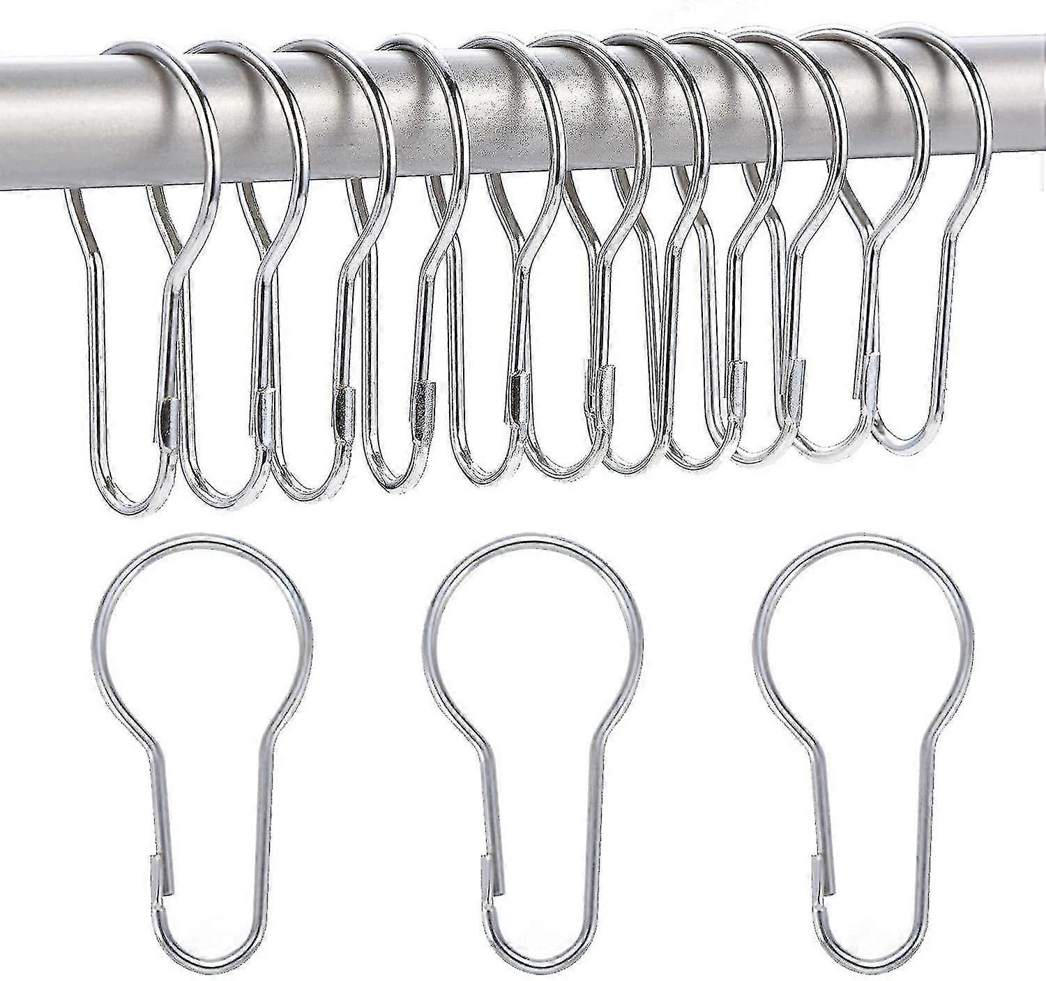 40 Pack Shower Curtain Rings Hanging Hooks For Sorting And Organization