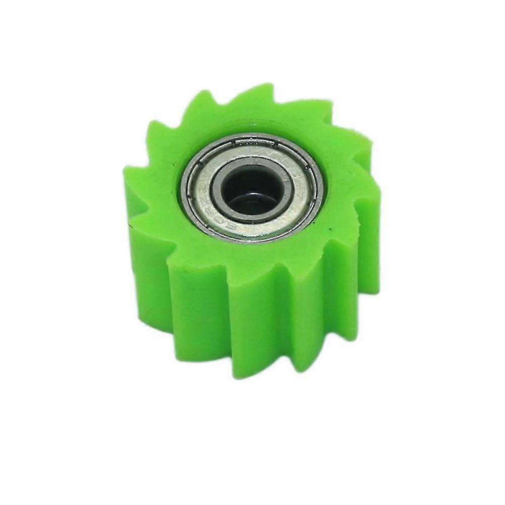 8mm Motorcycle Chain Roller Tensioner Pulley Wheel Guide(1pcsgreen)