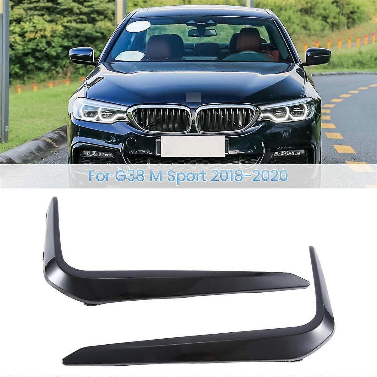 Black Car Fog Lamp Cover Trim Strips for 5 Series G38 2018-2020 51118070541 51118070542