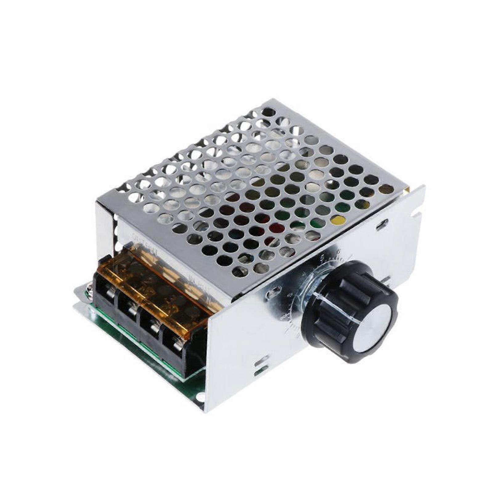 AC 110V 220V 4000W SCR Motor Speed Controller Volt Regulator Thermostat Dimmer FT