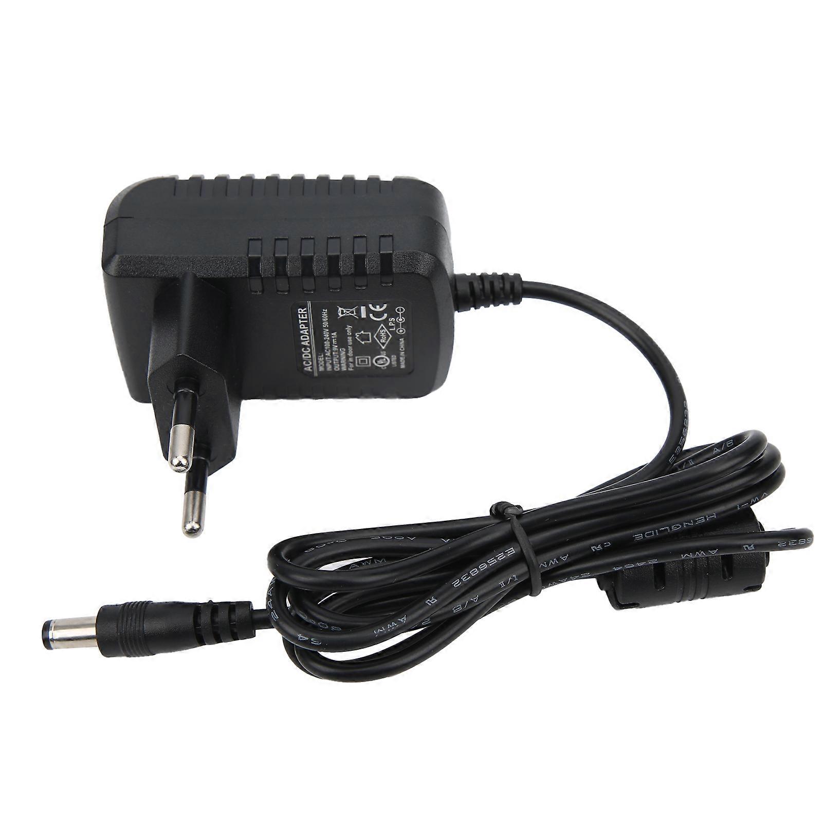 Effect Pedal Power Supply Adapter 9V 1A for Electric Guitar Organ Keyboard Amplifier 100240VEU Plug