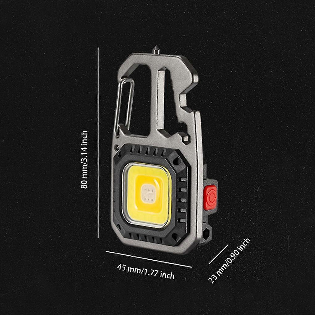 Type-C Rechargeable Repairing Lighting Portable Keychain Flashlight for Fishing Walking and Camping