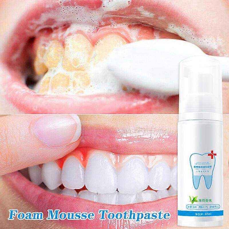 Foam Toothpaste Deep Cleaning Teeth Whitening Stain Removal Refreshing Toothpaste New