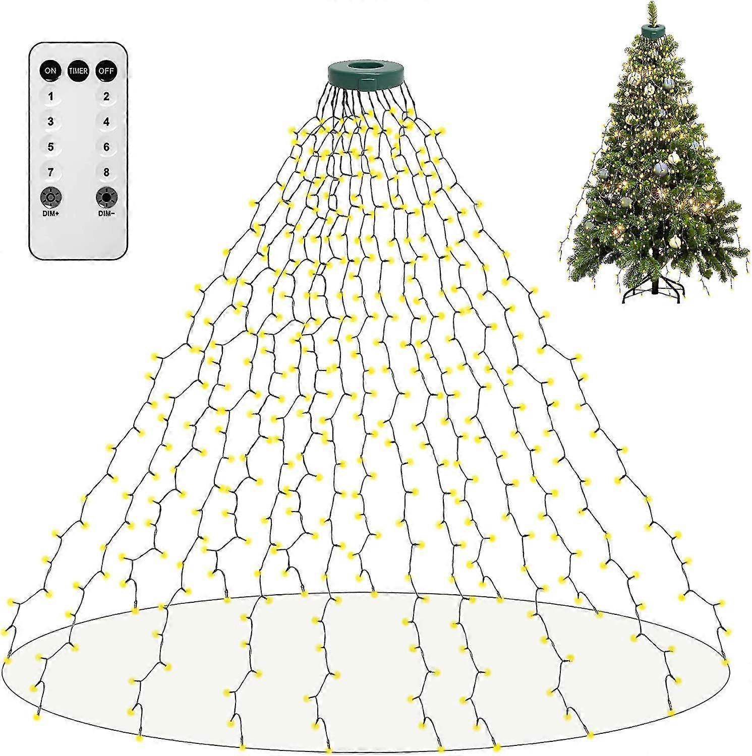 Tree S, 400 Led S With 8 Modes Memory Funct, 6.6ft X 16 String S With Timing Funct Remote F