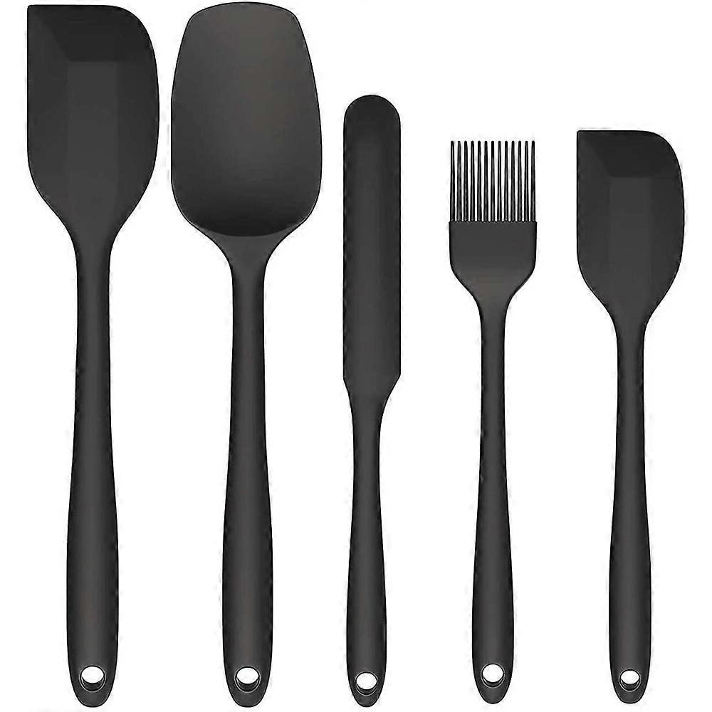 5 - Pack Silicone Spatula Set,Rubber Spatulas Heat Resistant Kitchen Utensils Set for Baking Cookin