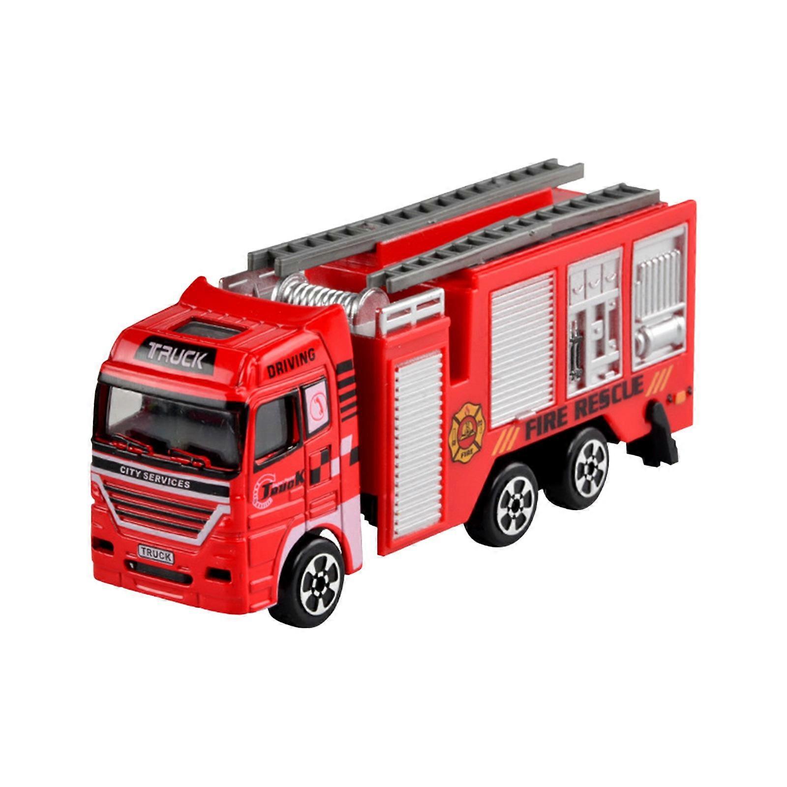 Emergency Realistic Fire Engine Toys Simulation Alloy Children's Model Toy Boxing Day