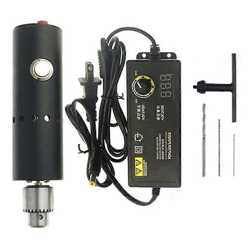 Electric Mini Drill 03-65mm 3V-24V Rotary Tool Kit Variable Speed with Self-Lock Switch  Cooling Holes  for Grinding  Cutting