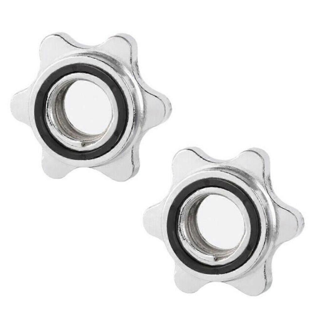 2pc Weight Check Nut 25mm Barbell Bar Clips Spin Lock Screw Durable Safely Dumbbell Spinlock Collars Easy To Remove