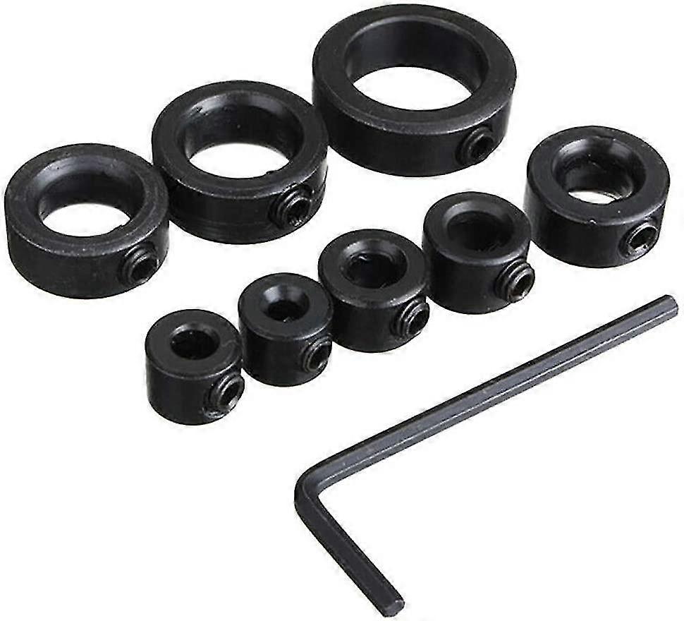 Depth Stop, Drill Depth Stop, 8 Piece Depth Stop Ring, Ring Stopper With Hex Key, 3-16mm