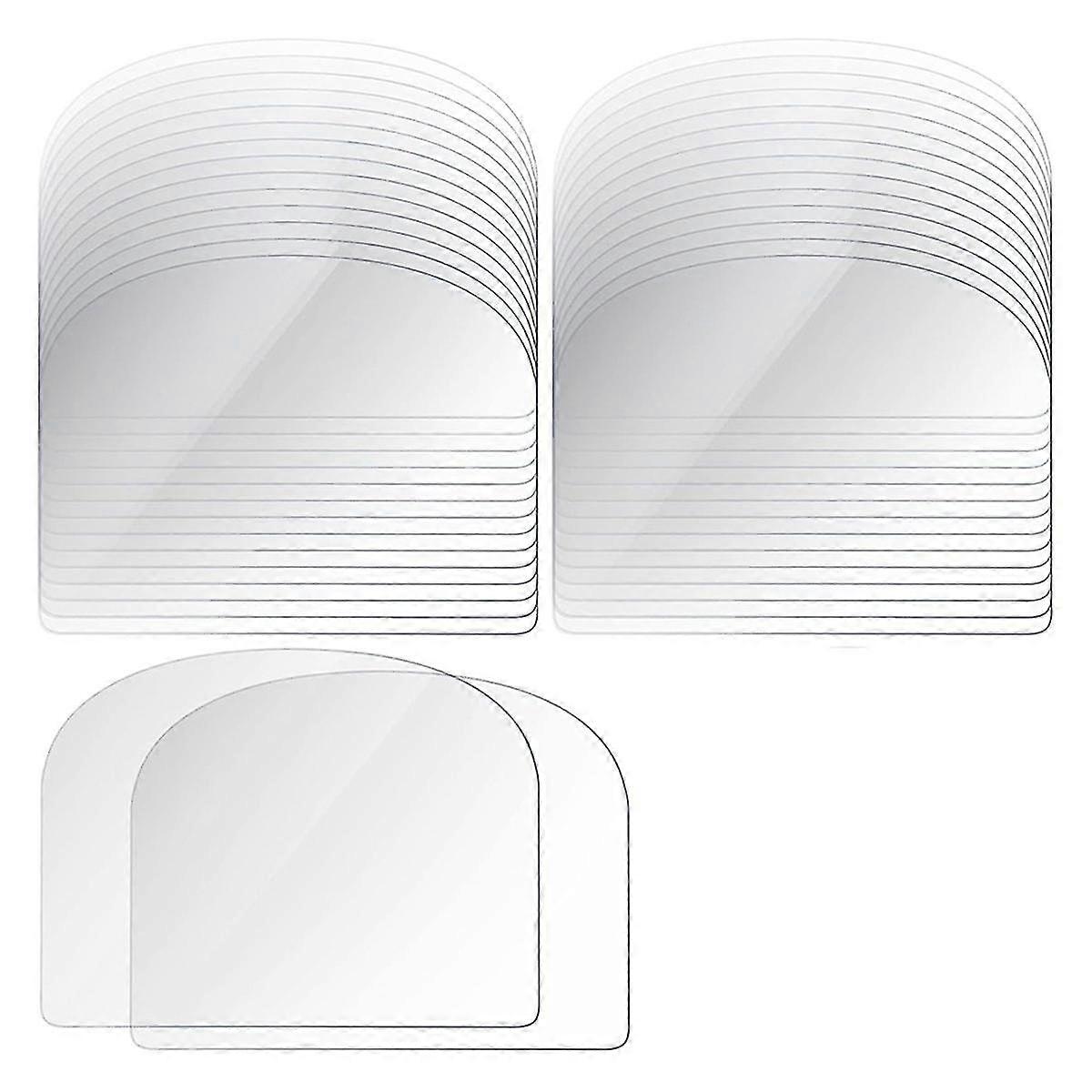 80pcs Plastic Transparent Soft Scraper Cake Cream Scraping Plate Baking Round Edge Cutter Elastic Baking Scraper