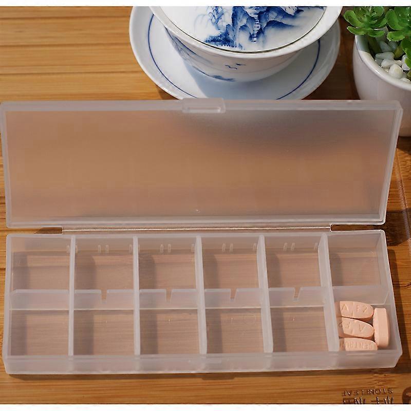 Pill Box, Daily Pill Organizer, Medicine Storage Box for Medication and Supplements with 14 Large Compartments