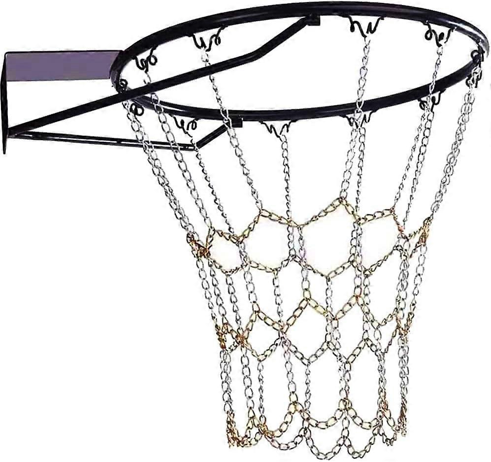 Basketball net, chain basketball hoop, metal net basketball basket net replacement net steel chains net basketball net made of metal.
