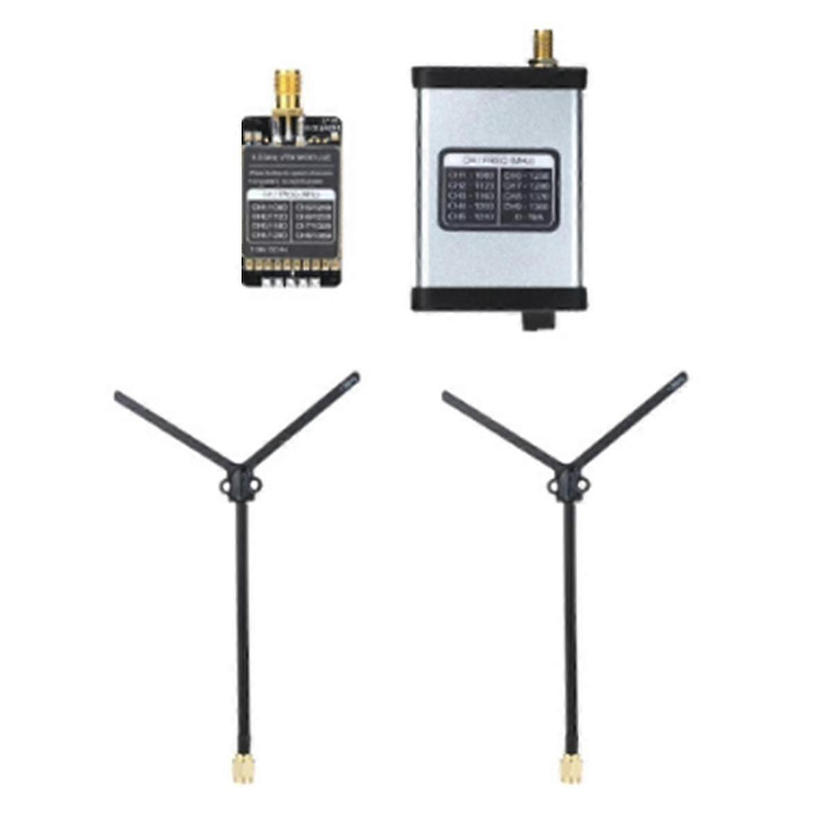 1.3G 1.6W 1600Mw FPV VTX Video Transmitter and Receiver Analog Video System for FPV Freestyle Long Range DIY Parts(C)