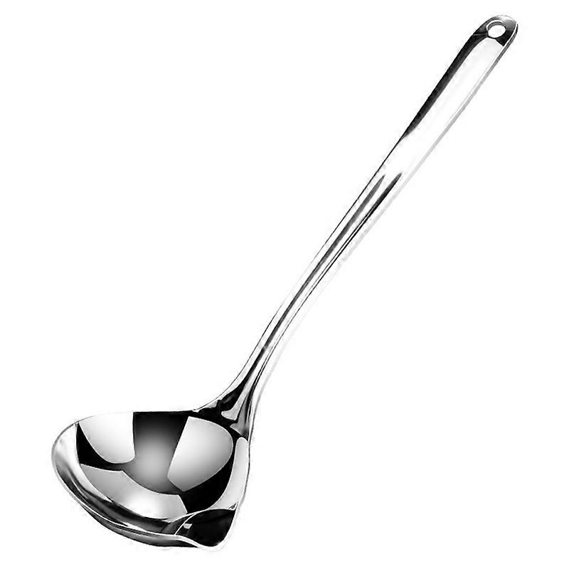 Soup Ladle Long Handle Scalding Resistant Stainless Steel Oil Filter Skimmer Spoon Cookware Supplies