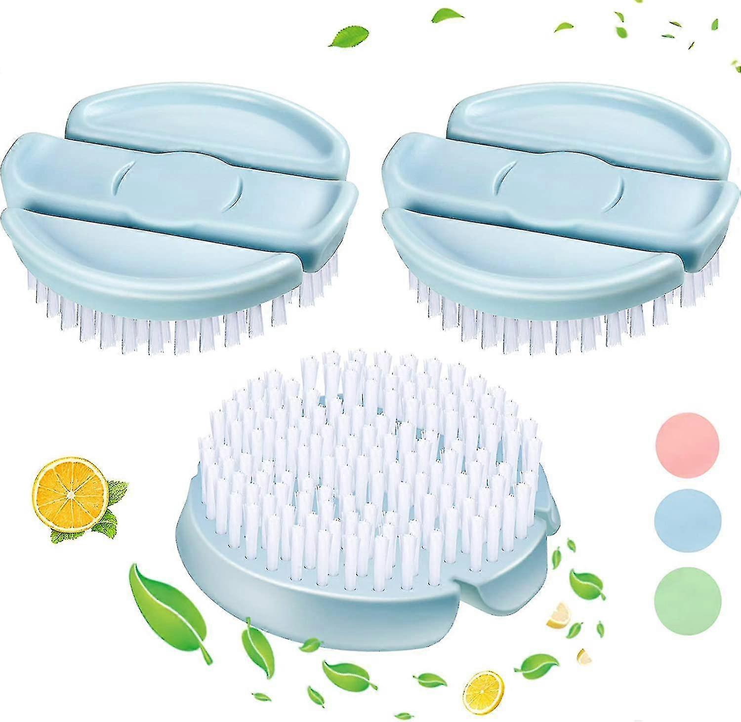 Flexible Fruit And Vegetable Cleaning Brushblue1pcs