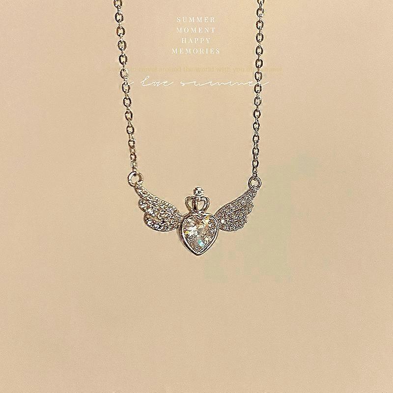 Crown Heart Pendant  Necklace