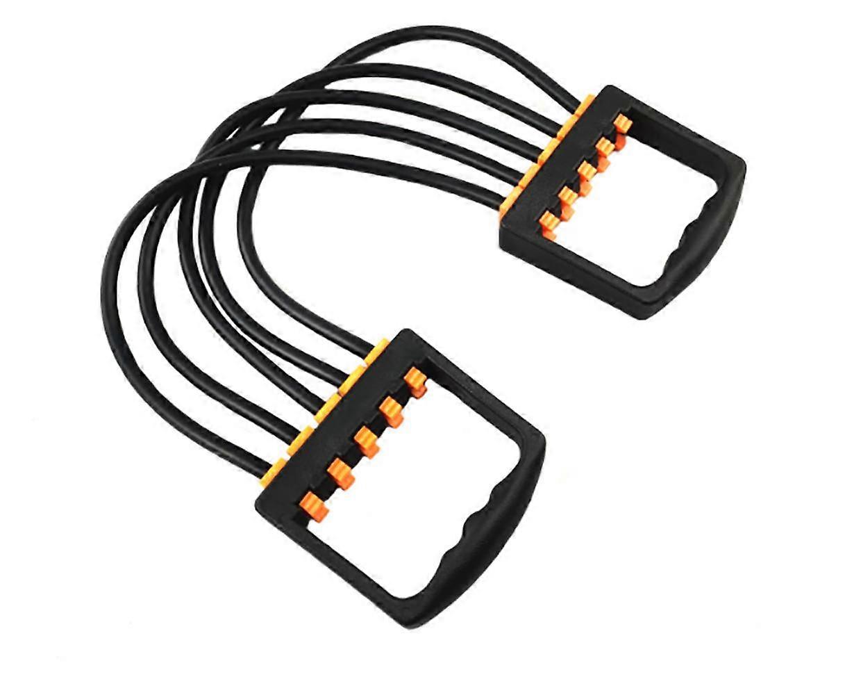 Adjustable Chest Expander 5 Ropes Resistance Exercise System Strength