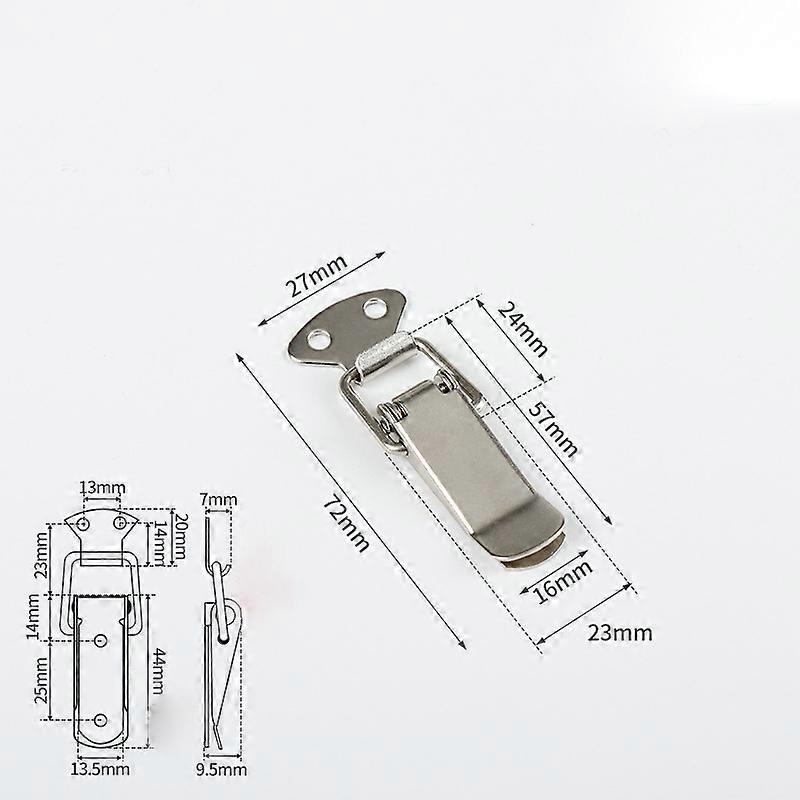 12 Pieces, Spring Latch Lever Lock, Stainless Steel Toggle Clasp, Without Lock