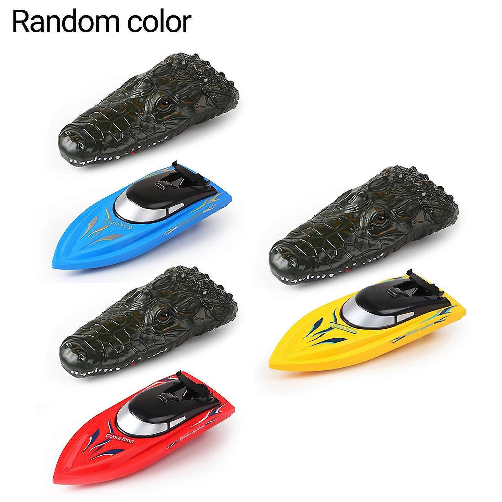 Kid 2.4G Simulation Crocodile Electric RC Speed Boat Summer Water Float Spoof Toy KAESI