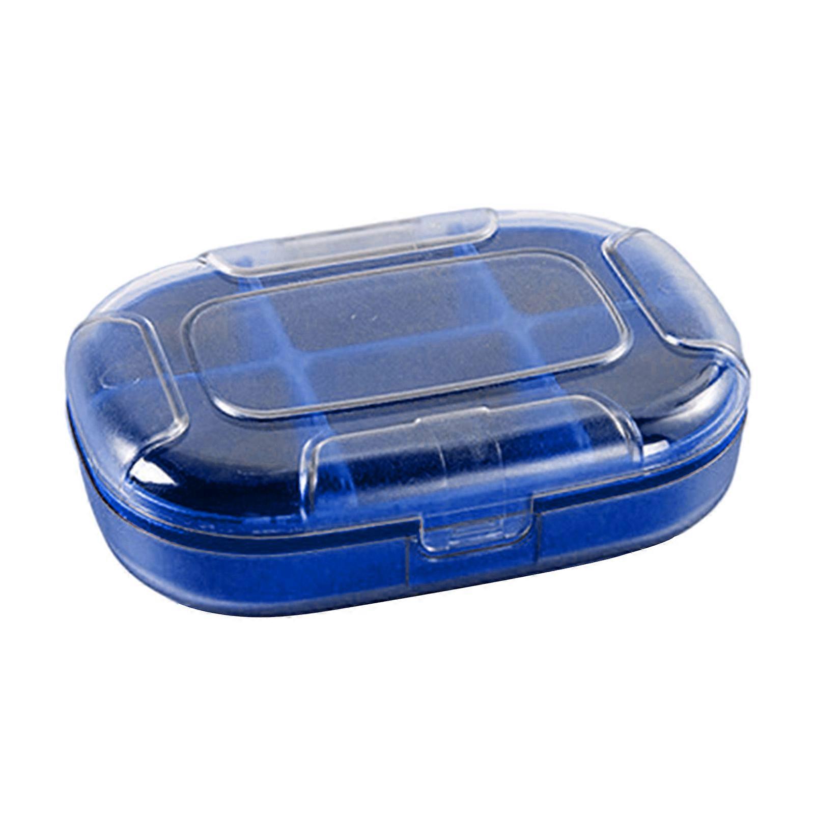Portable Travel Pill Case 6 Grids Tablet Storage Container Moisture-proof Pill Organizer Clear View Large Capacity Small Pill Box