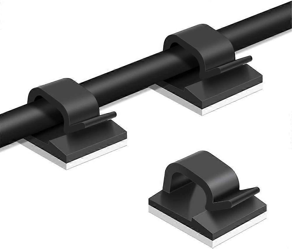 50Pack Self-adhesive Cable Ties(Black)