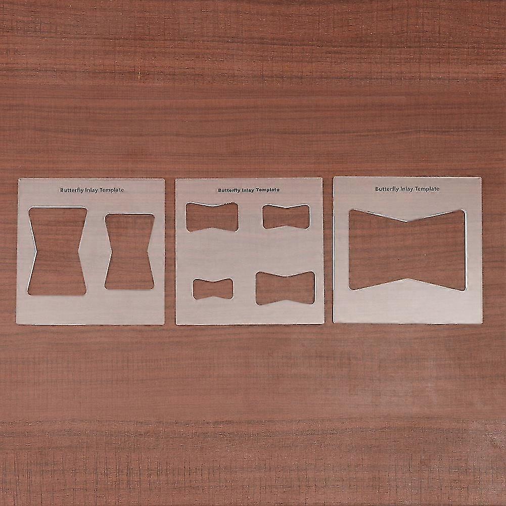 3pcs Butterfly Inlay Template Woodworking Bowtie Key Wood Bow Tie 3pcs Butterfly Inlay Template Woodworking Bowtie Key Wood Bow Tie
