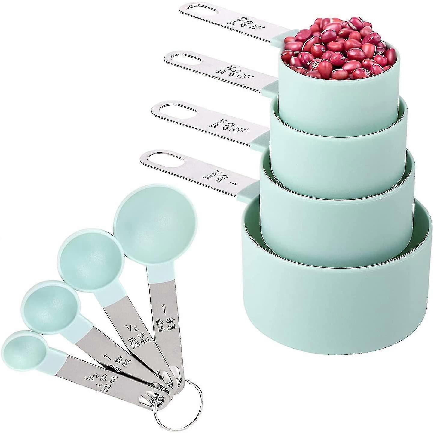 8 Pieces Measuring Cups And Spoons Set / Nesting Measuring Cups