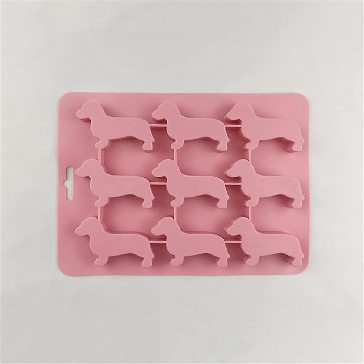 Silicone Dachshund Puppy Shaped Ice-Cube Chocolate Cookie Mold DIY Home Ice Tray, Silicone Mold,Bro