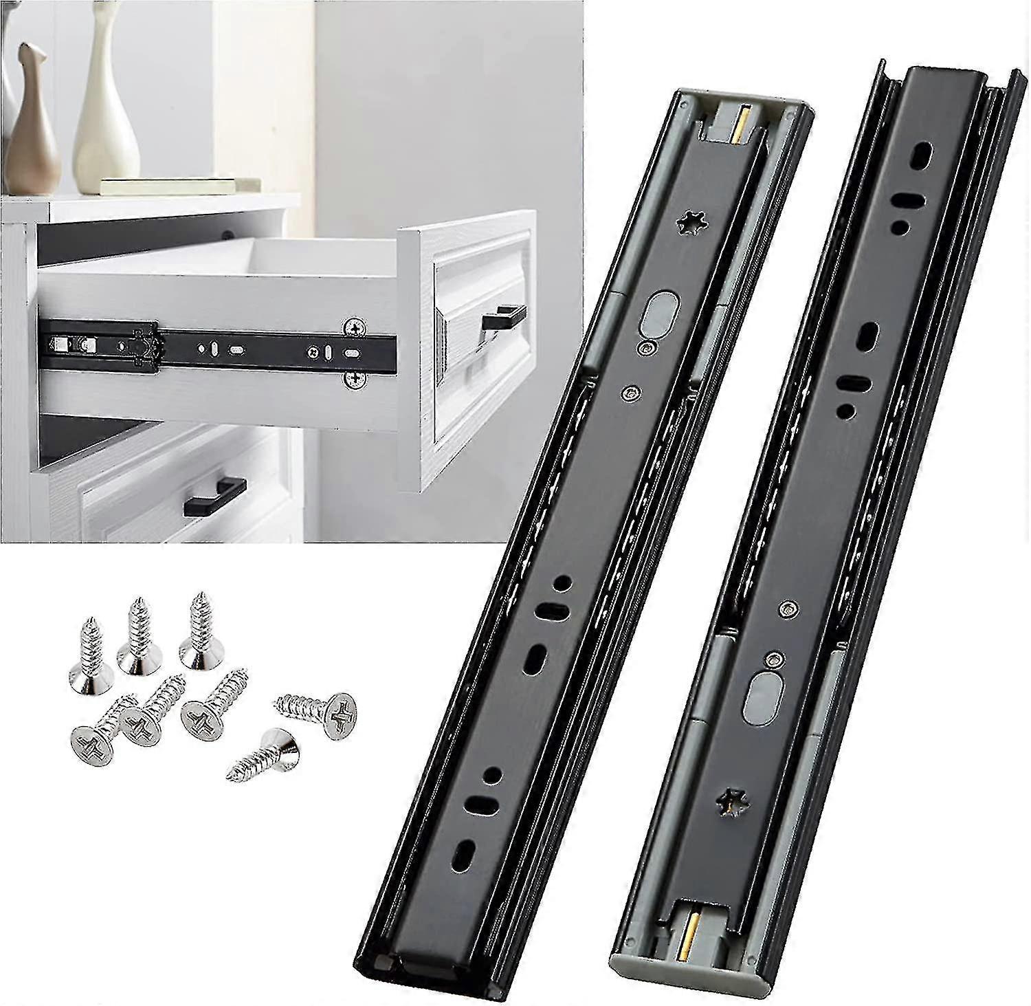Soft Close Drawer Runners 300mm Full Extension Heavy Duty Load Capacity 45kg,1 Pair (2 Pcs)