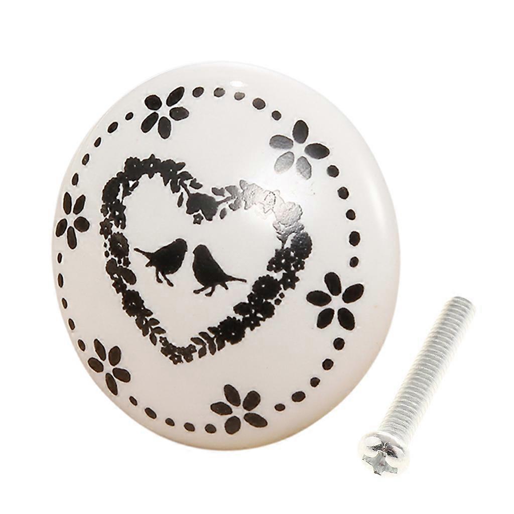 Round  Ceramic Cabinet Knobs Home Furniture Decorative Handle Pull Style02