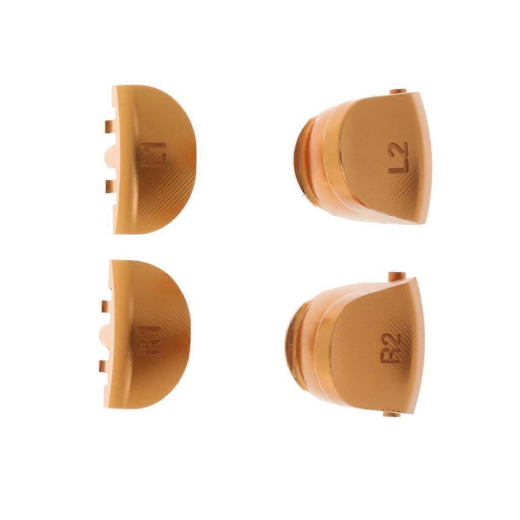 Custom Metal L1 R1 L2 R2 Mod Buttons for PS4 Replacement Controller Gold