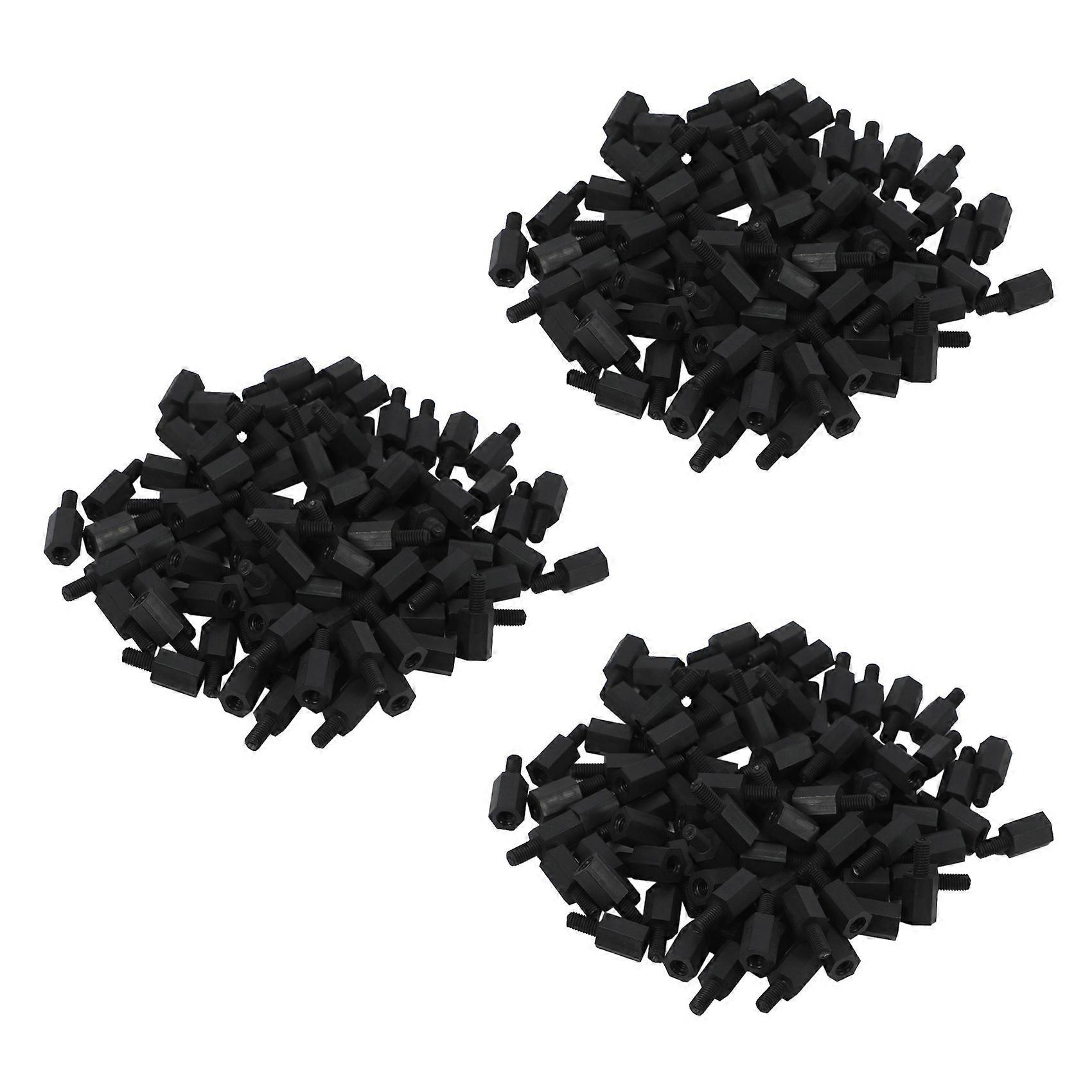 300Pcs M3 Thread 8mm+6mm PCB Fixed Nylon Hex Standoff Spacer Pillar