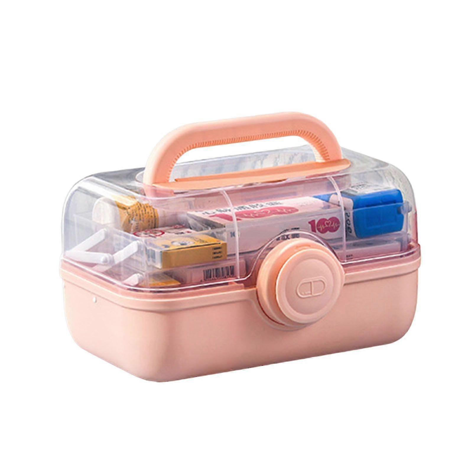 3-layers Medicine Box For Home Portable Large Capacity First Aid Box With Handle