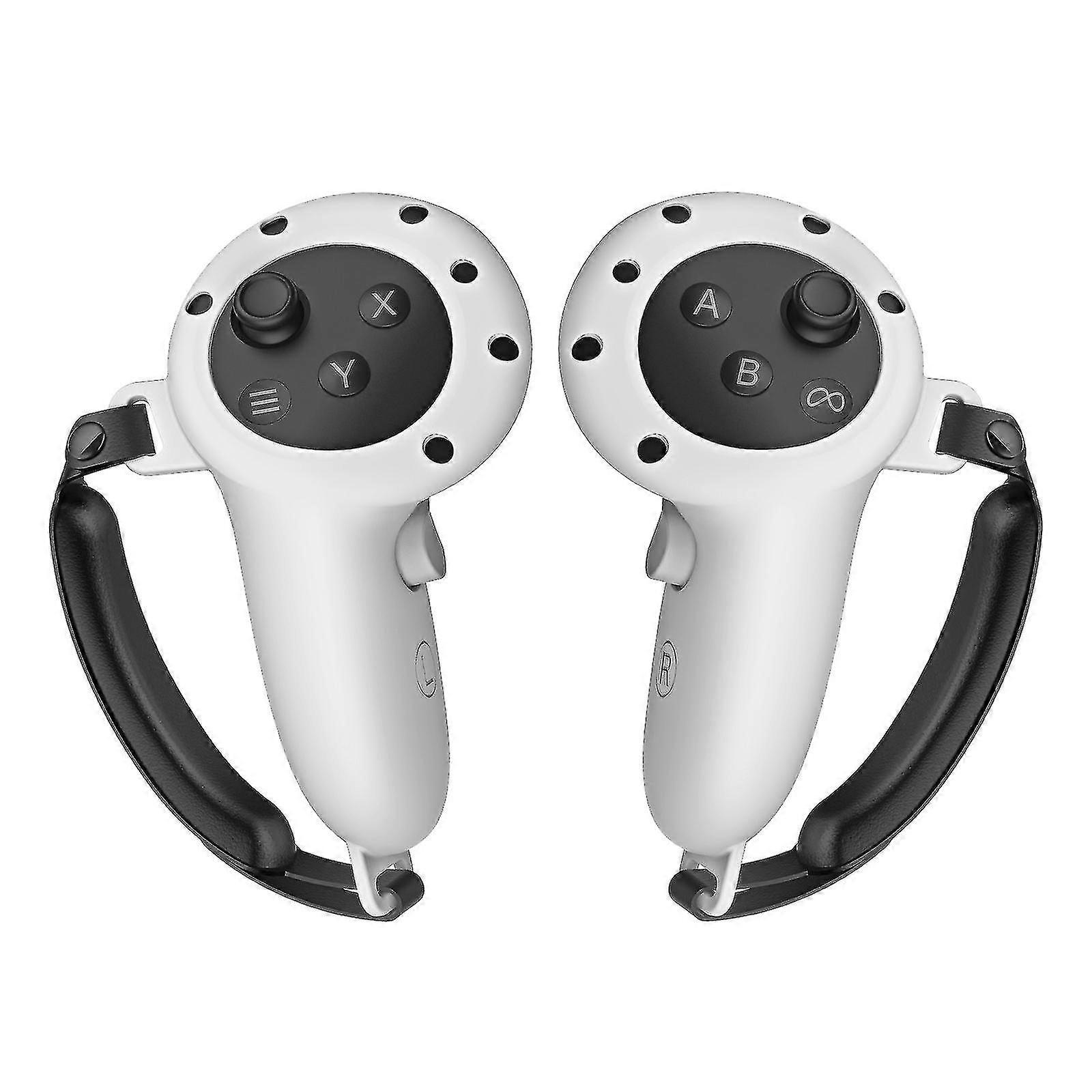 Controller Grips Compatible Oculus Quest 3, Silicone Grip Cover For Meta Quest 3 With Adjustable Knuckle Straps Gifts Accessories