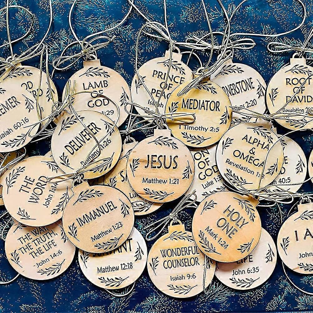 Tränamn på Jesus prydnader Religiös tro Julgran hängande dekoration