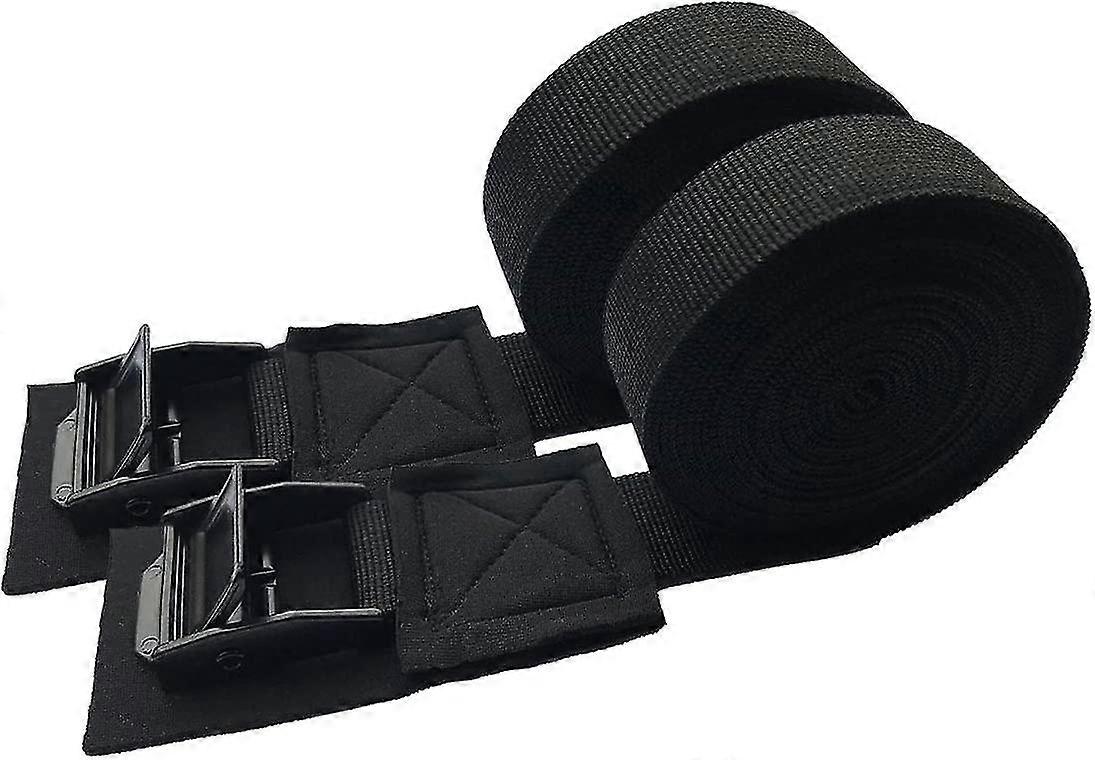 Takstativstropper, kajakkstropper for takstativ Kajakk bilstativtak, bilspenningsstropper Bagasjefrakt Kajakk Surfboard Slipsbelte (svart) (2 stk)