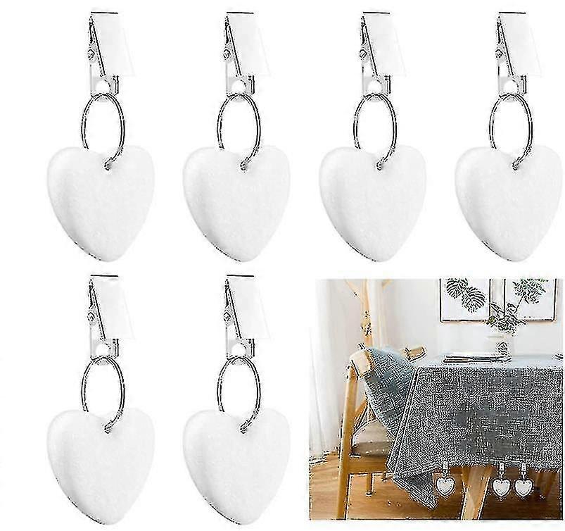 6 Metal Tablecloth Clips For Table Decoration
