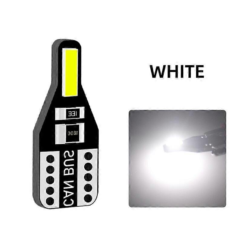 10 PCS T10 W5W LED Canbus Bulb 194 168 7020 Cob 2SMD Interior car lights Reading Lamp Wedge Bulb White Error Free