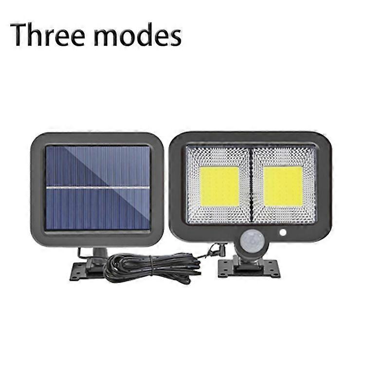 Solar Security Lights, 3 Head Motion Sensor Lights Adjustable(1 pcs, black)