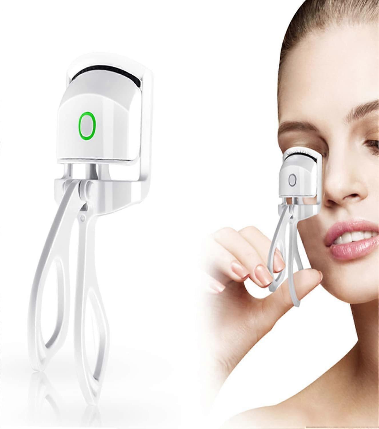 Electric heated heated eyelash curler with silicone heating pad, 2 adjustable temperature modes for all eyelashes