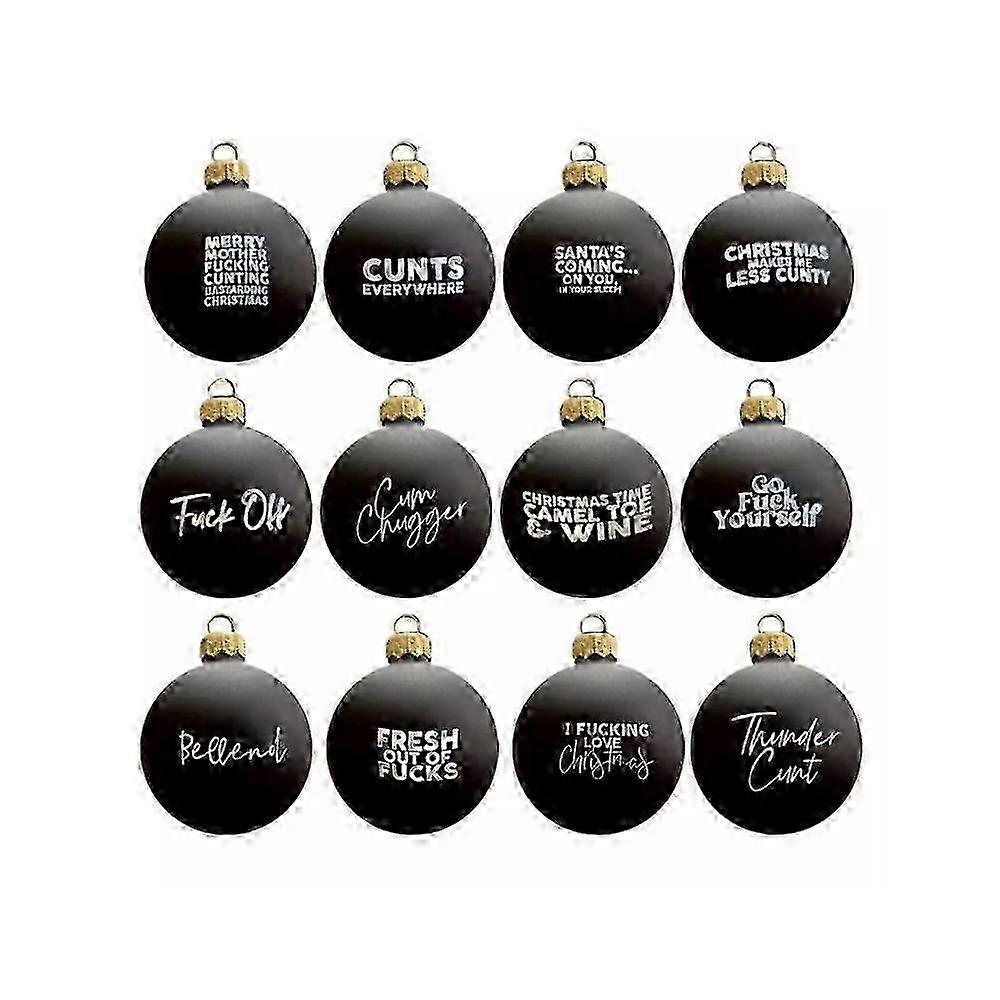 12-pack Sweary Bauble Julprydnad Xmas Ball