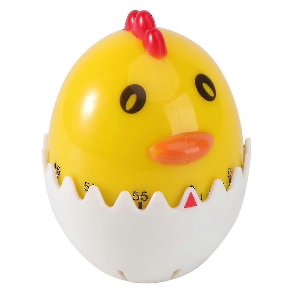 Lovely Timer Eggshell Chicken Shaped Mechanical Timer Time Management Tool 1Pc Yellow