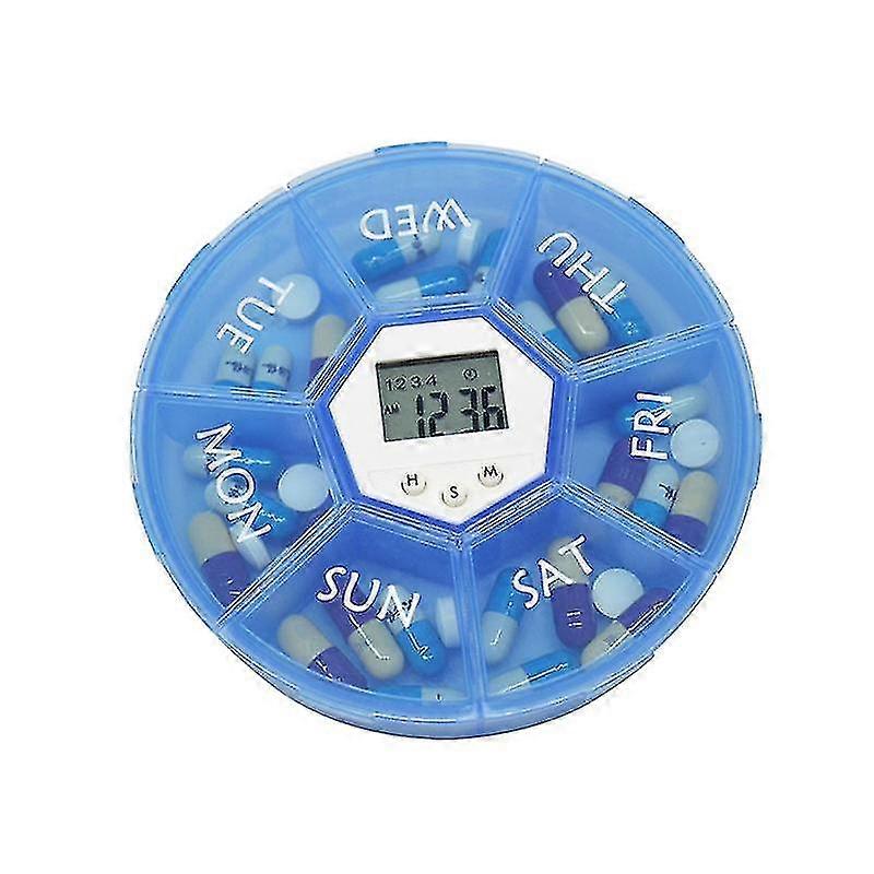 Weekly Pill Dispenser With Alarm, 7-day Medicine Pill Organizer With Up To 4 Alarms Per Day,portable Smart Pill Box, Pill Reminder