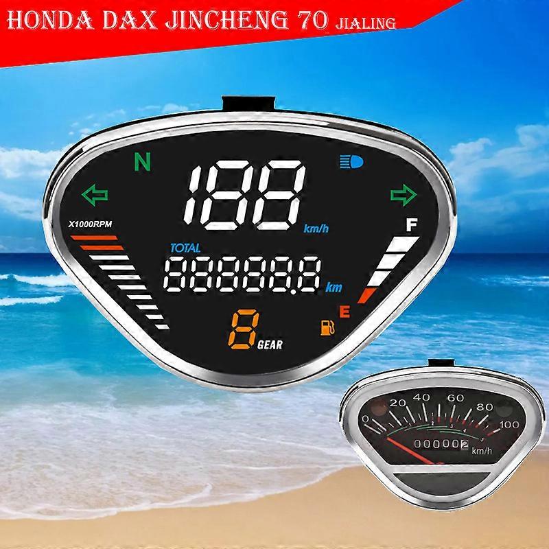 Odometer LED Instrument Assembly Fuel Level Gauge For Honda DAX 70 CT50 CT70 Jincheng 70 Digital Motorcycle Speedometer