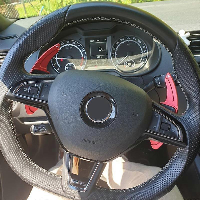 Palettes De Changement De Vitesse Pour Volant Skoda - Octavia A7 MK3, Superb B8, Karoq - Rallonges Aluminium Noir