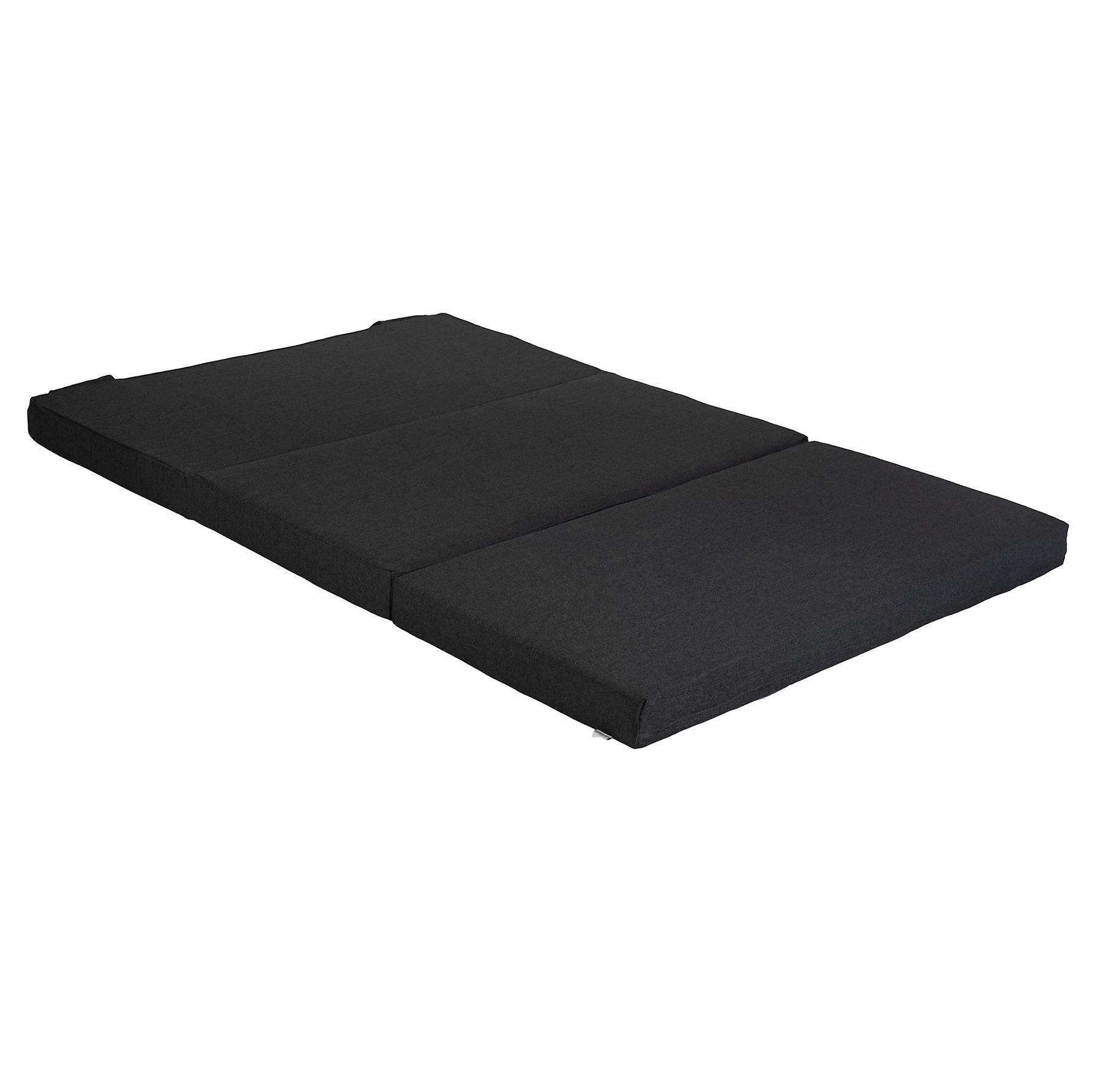 Charcoal Fold Out Guest Mattress Foam Bed Double Size Futon Z bed