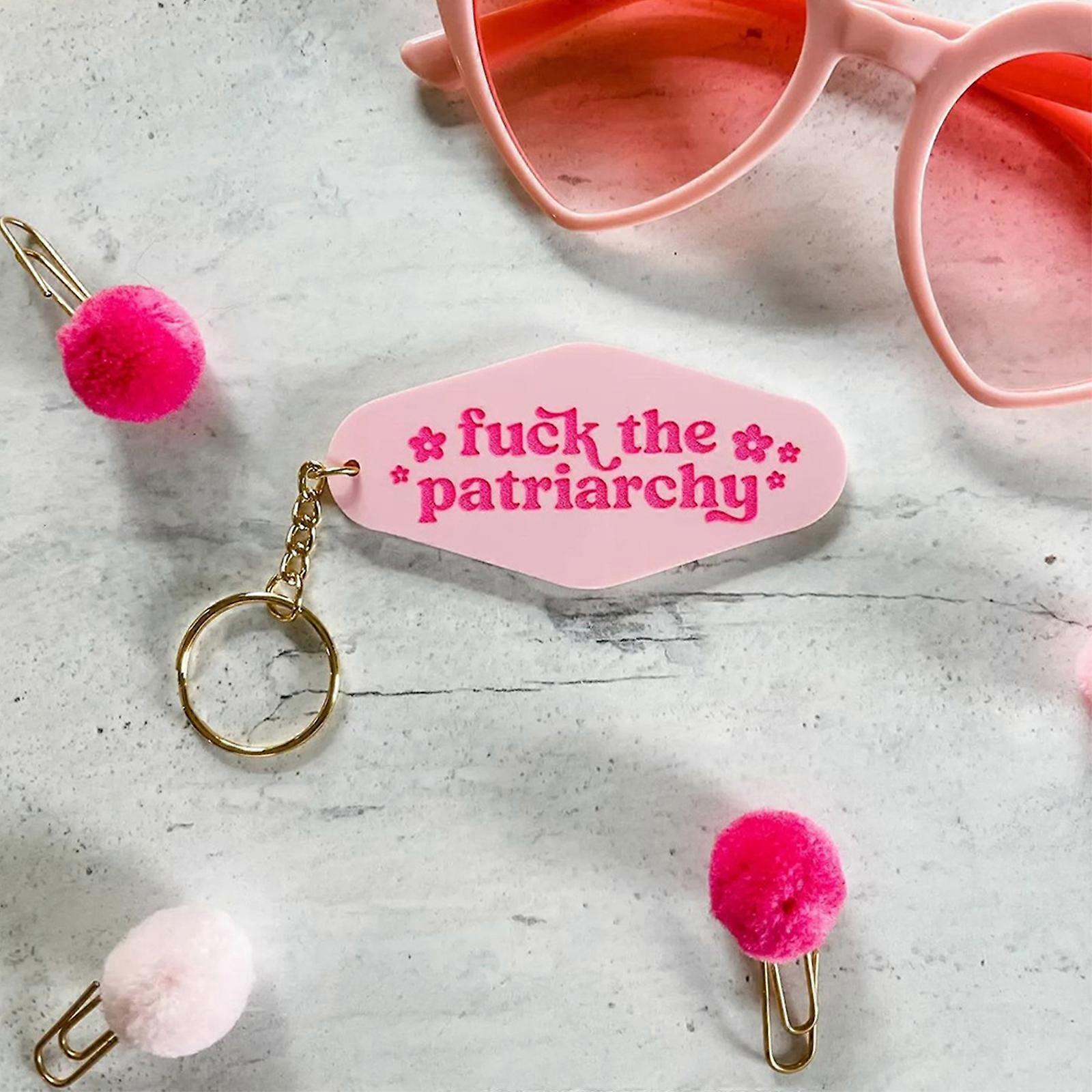 Cute Acrylic Keyring, Creative Fun Words Keychains for Men and Women