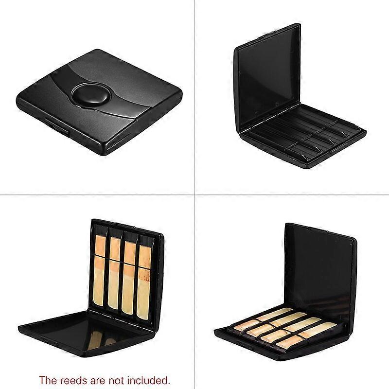 Black Reeds Case Holder Box ABS 8pcs Reeds Capacity for Saxophone Sax Clarinet Reeds Musical Instruments for Sax Accessories