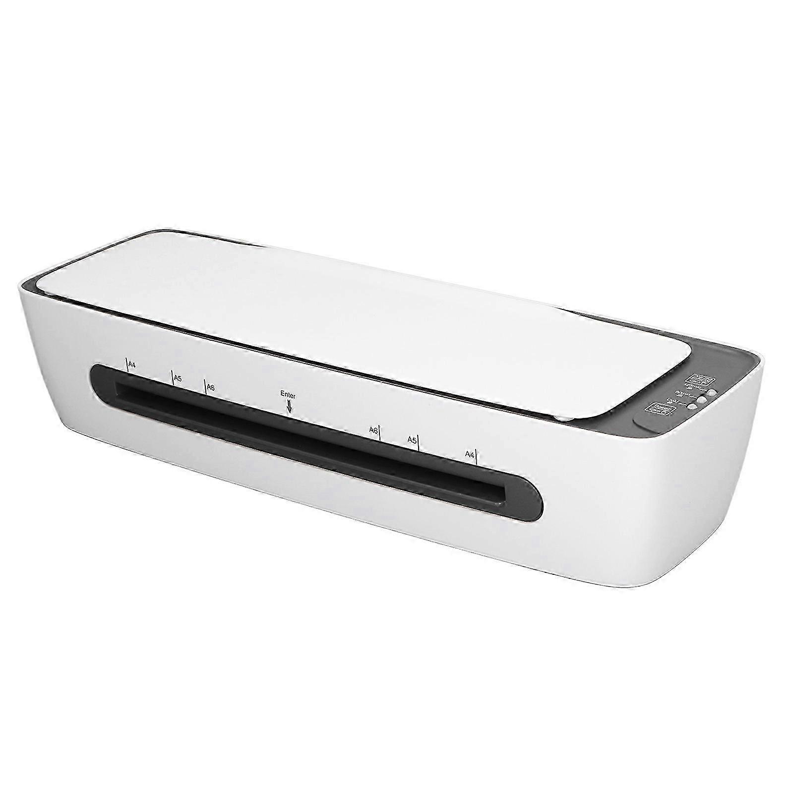A4 Laminating Machine Hot and Cold with 12 Laminating Sheets Paper Cutter Hole Punch and Corner Rounder EU Plug 220-240V