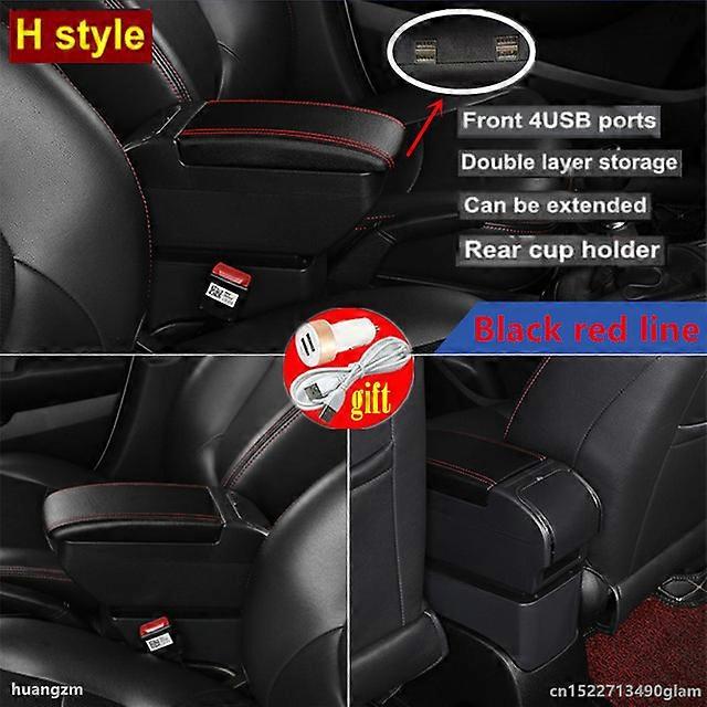 Armrest Box For Citroen C4 Hatchback 2004-2010 Rotatable PU Leather Central Store Content box with Cup holder ashtray USB Interf